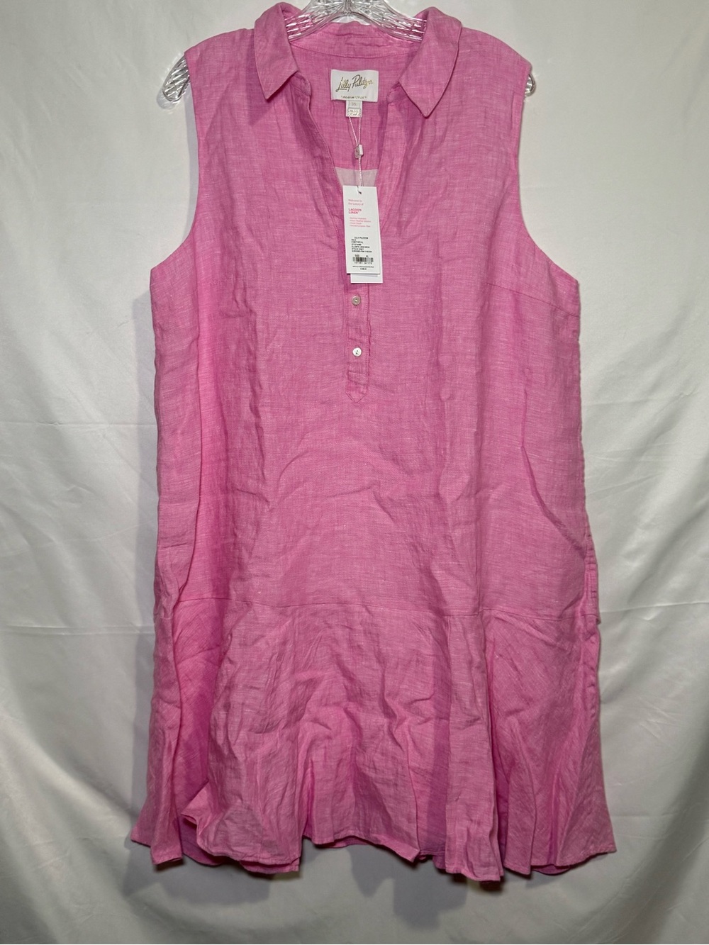 Lilly Pulitzer Pink Linen Sleeveless Dress